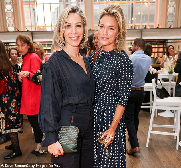 When she married Damian Aspinall (pictured, right, with Viv Paxinos on June 13) in 2016, Burberry executive Victoria Fisher acquired one of the most famous names in society
