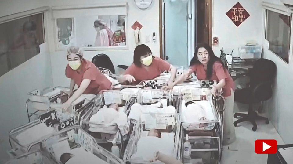 Earthquake in Taiwan: Nurses in the neonatal ward react immediately