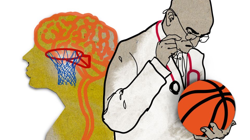 The Diagnosis: Illustration of a doctor with a basketball