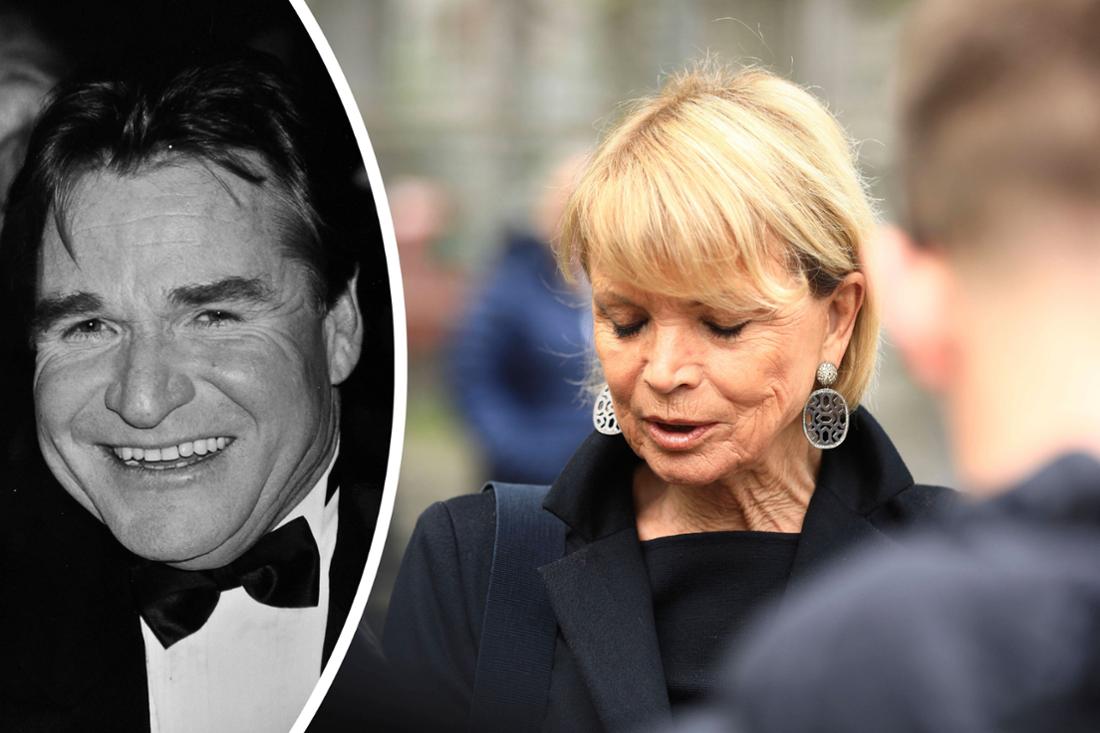 Uschi Glas at the funeral service for Fritz Wepper