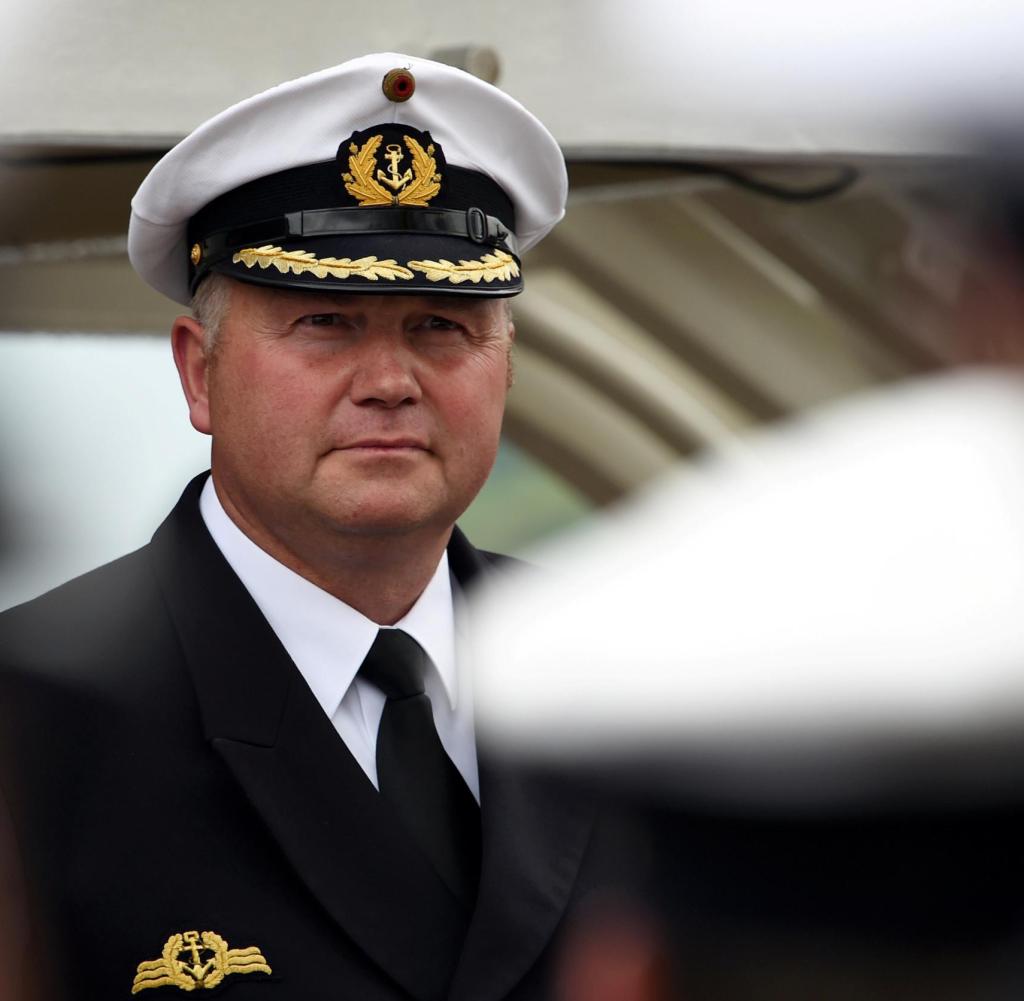 ARCHIVE - June 28, 2014, Schleswig-Holstein, Kiel: Nils Brandt, then the new commander of the 