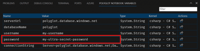 Danger!  Queried passwords are visible in the variable view (Fig. 3).​