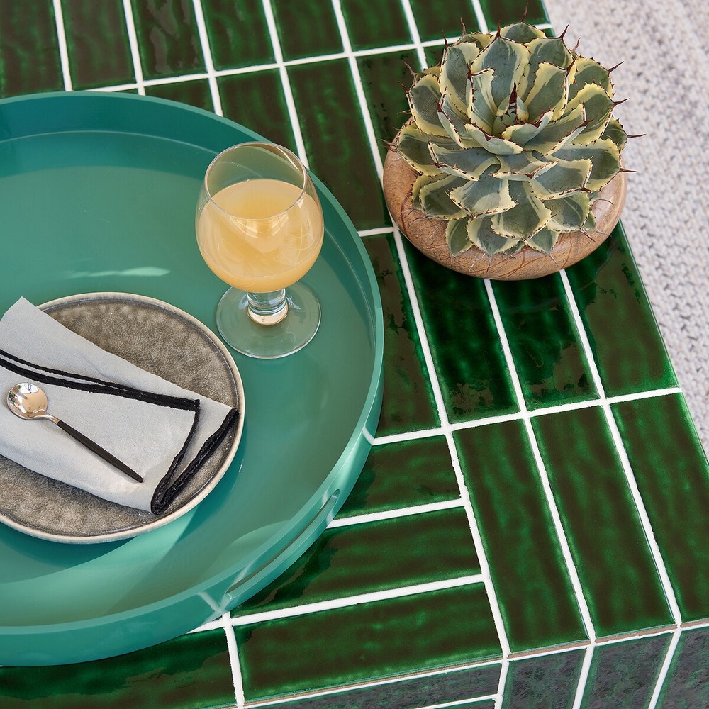 The Dendi green ceramic table