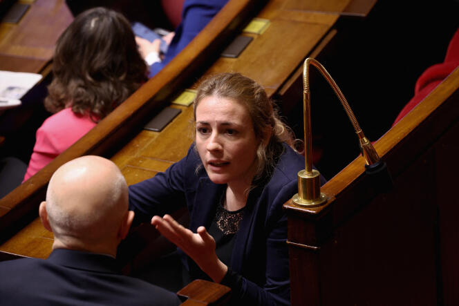 Environmentalist deputy Marie Pochon, at the National Assembly, in Paris, April 4, 2024.