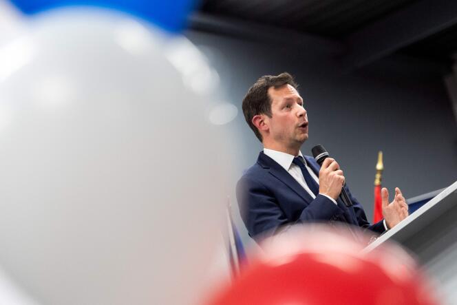 European election candidate François-Xavier Bellamy (Les Républicains), in Toulouse, April 26, 2024. 