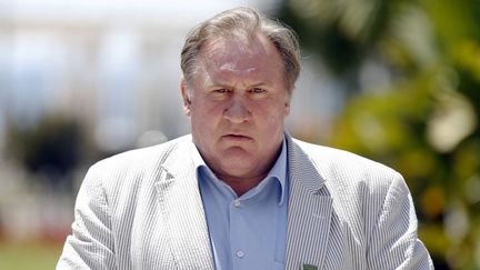 Actor Gérard Depardieu, June 6, 2013 during a press conference for the first Russian film festival, in Nice (Alpes-Maritimes).  (VALERY HACHE / AFP)