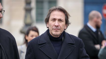 Socialist deputy Jérôme Guedj, during the national tribute to Robert Badinter, Place Vendôme in Paris, February 14, 2024. (LUC NOBOUT / MAXPPP)