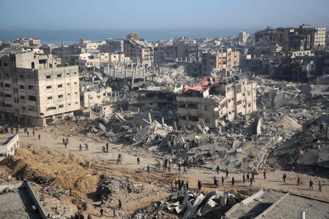 The area around Al-Shifa Hospital in Gaza City on April 1, 2024.