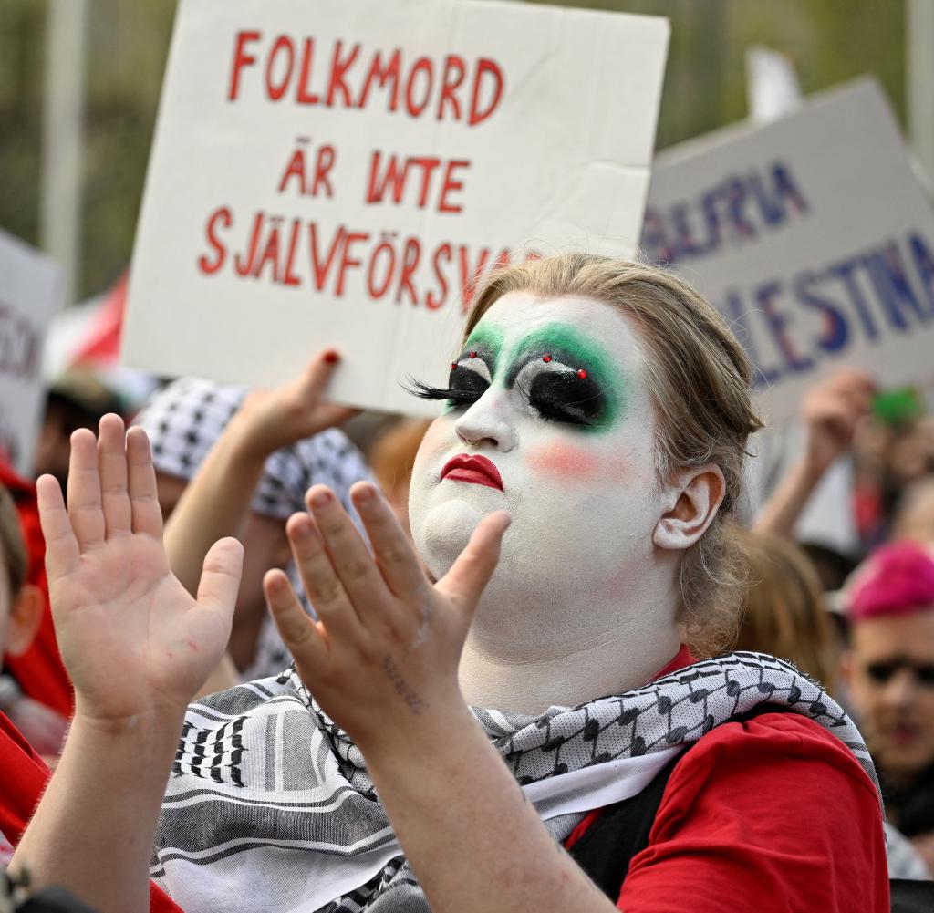 Propalästinensische Demonstranten in Malmö