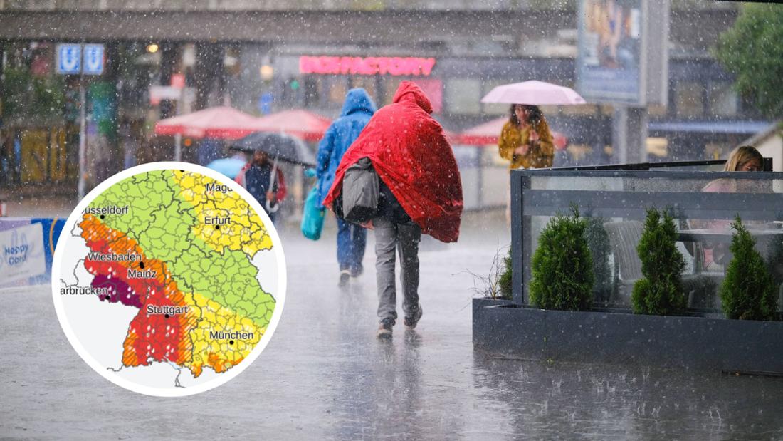 Storms in Düsseldorf Germany heavy rain thunderstorms weather forecast still cloudy until Saturday