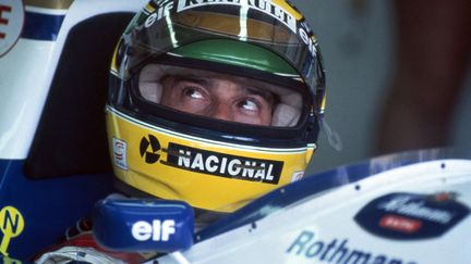 Ayrton Senna before the start of the Imola Grand Prix, May 1, 1994. (LEEMAGE VIA AFP)