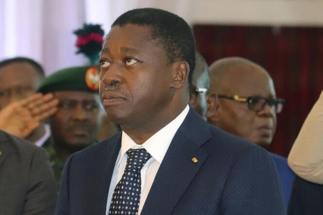 The President of Togo, Faure Gnassingbé, on February 24, 2024, in Abuja (Nigeria).