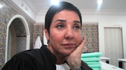 Lawyer and columnist Sonia Dahmani, in Tunis, May 10, 2024. (MOHAMED HAMMI/SIPA / SIPA)