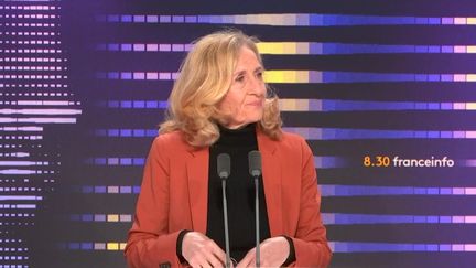 Nicole Belloubet was a guest of "8:30 a.m. franceinfo"May 9, 2024. (SCREENSHOT / RADIOFRANCE)